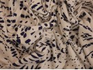 Printed Viscose Jersey Fabric - Navy Leopard Print